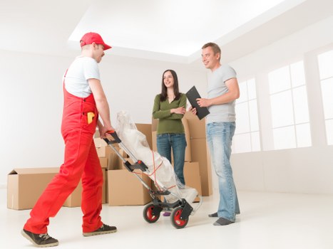 Business items being moved with a small removals service in Hanworth