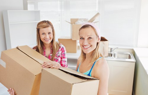 Packed moving boxes ready for Hanworth removals