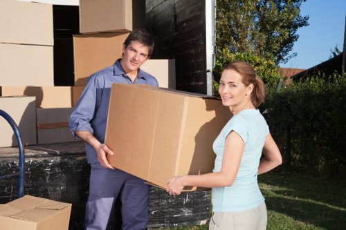 Furniture being loaded for a local move in Hanworth