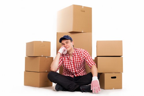 Packing and organising household items for storage in Hanworth