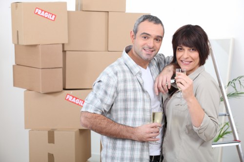 Moving day preparation for house removals in Hanworth